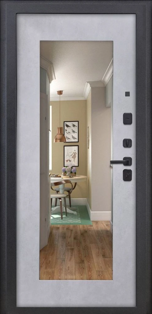 Входная дверь ДвериПРО L-43 ФЛЗ-603 Бетон снежный DPRO201339 внутренняя сторона