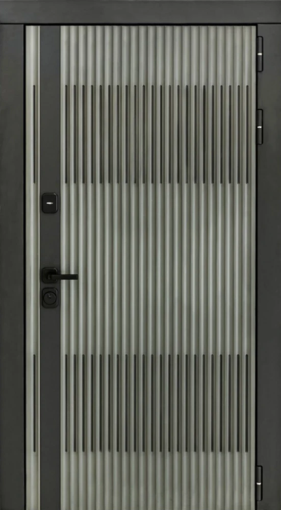 Входная дверь ДвериПРО Элфи СБ-1 (ст. белое, 16мм, Капучино) DPRO222623 внешняя сторона