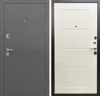 Дверь MXD Союз 90мм Антик Серебро - панель Лиственница Бьянка