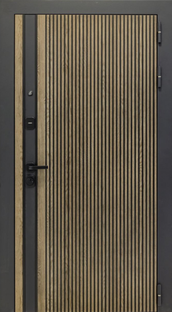 Входная дверь ДвериПРО Rosna ФЛ-259 (10мм, дуб с пилением) DPRO196492 внешняя сторона