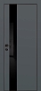 Межкомнатная дверь PX-10 черная кромка с 4-х ст. Графит