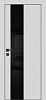 Межкомнатная дверь PX-6 черная кромка с 4-х ст. Сапфир матовый