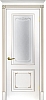 Межкомнатная дверь Смальта 14 Белый ral 9003  патина шампань